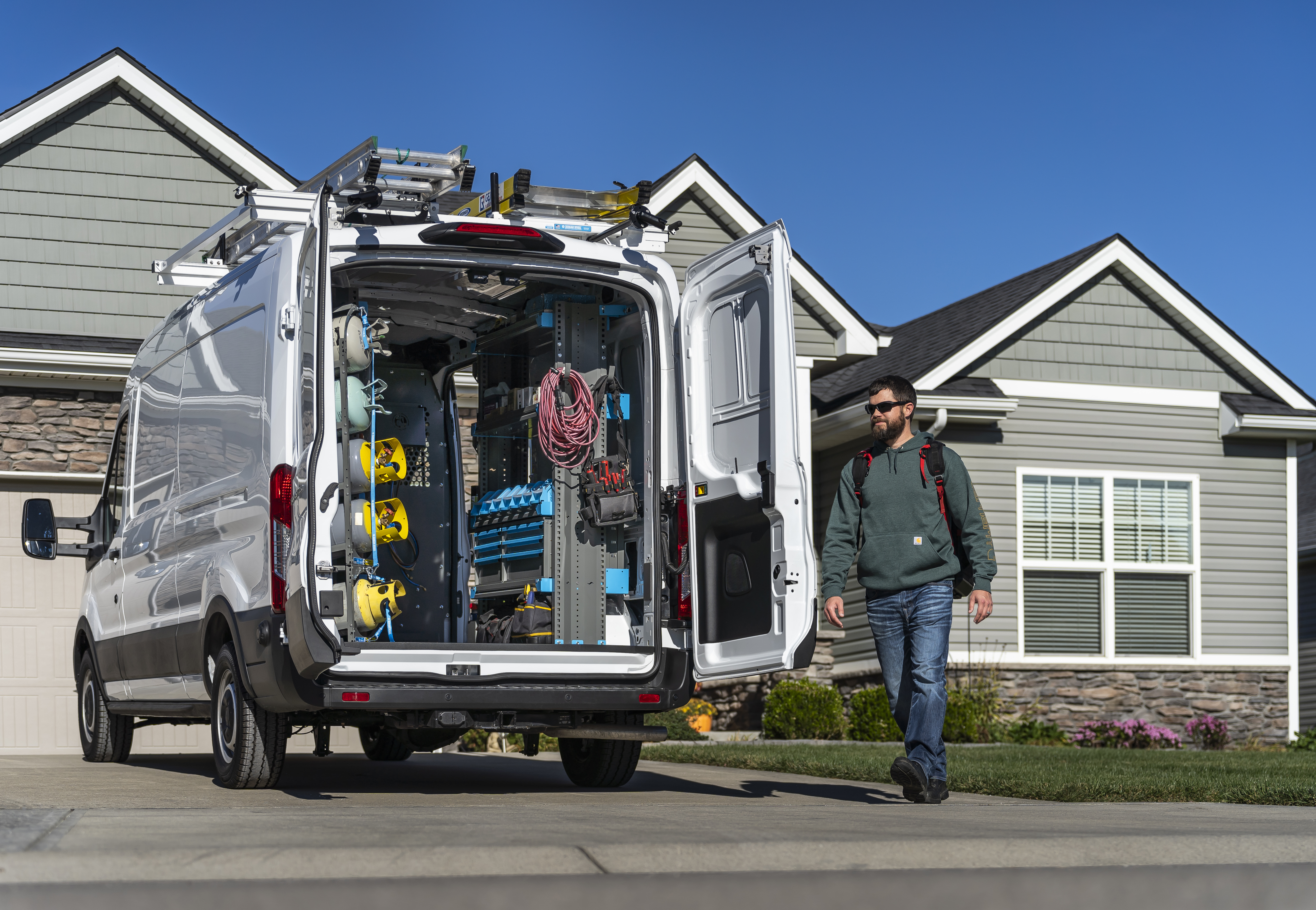 Adrian New Shelving Full Van