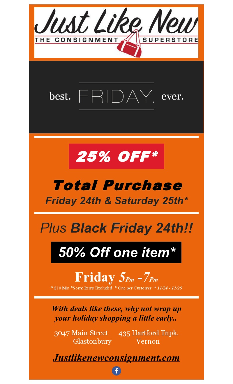 Just Like New Consignment Superstore Glastonbury & Vernon, CT